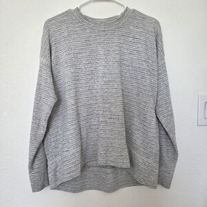 Aerie Gray Ribbed Oversized Relaxed Sweater Size XS